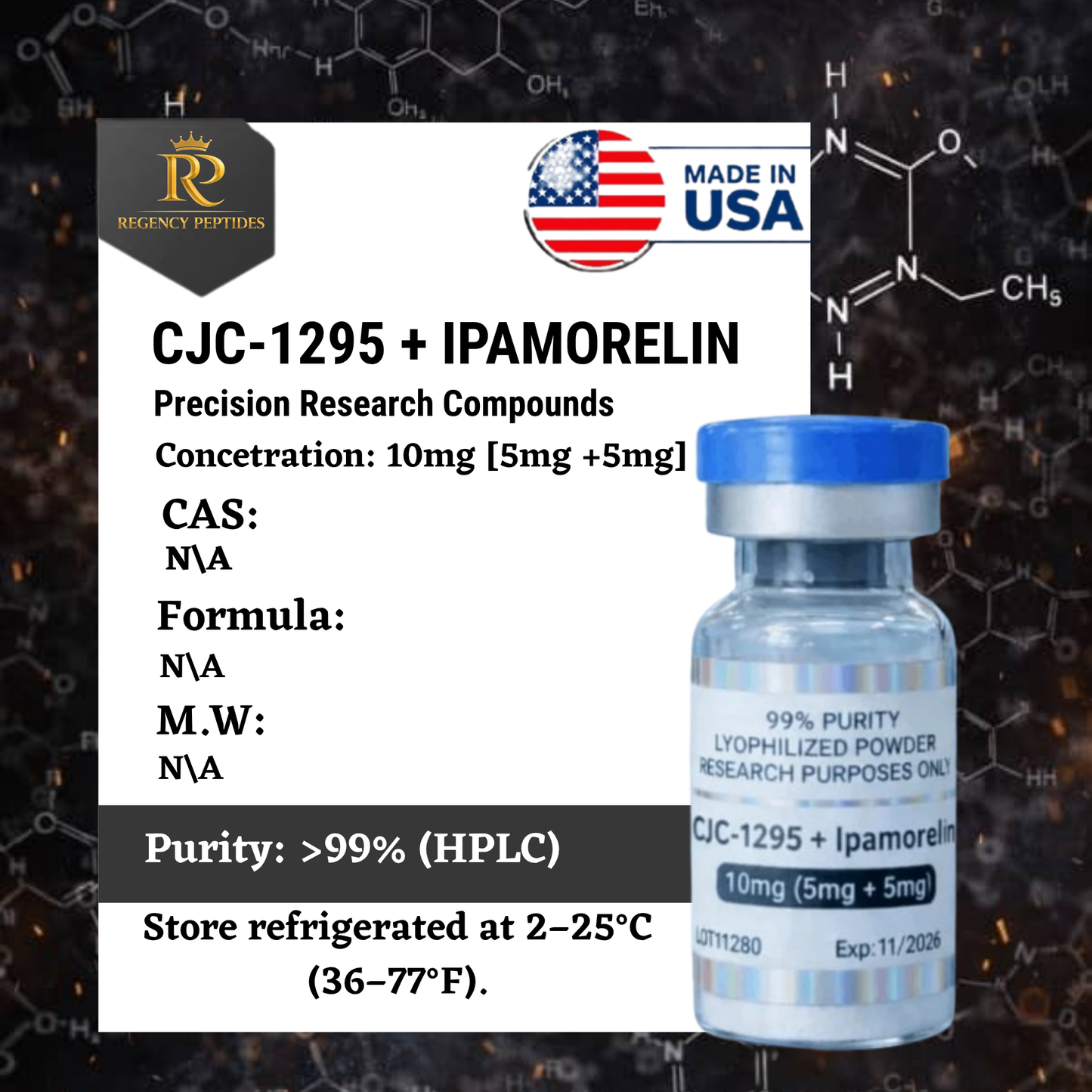 CJC-1295 + Ipamorelin – Research Peptide Complex