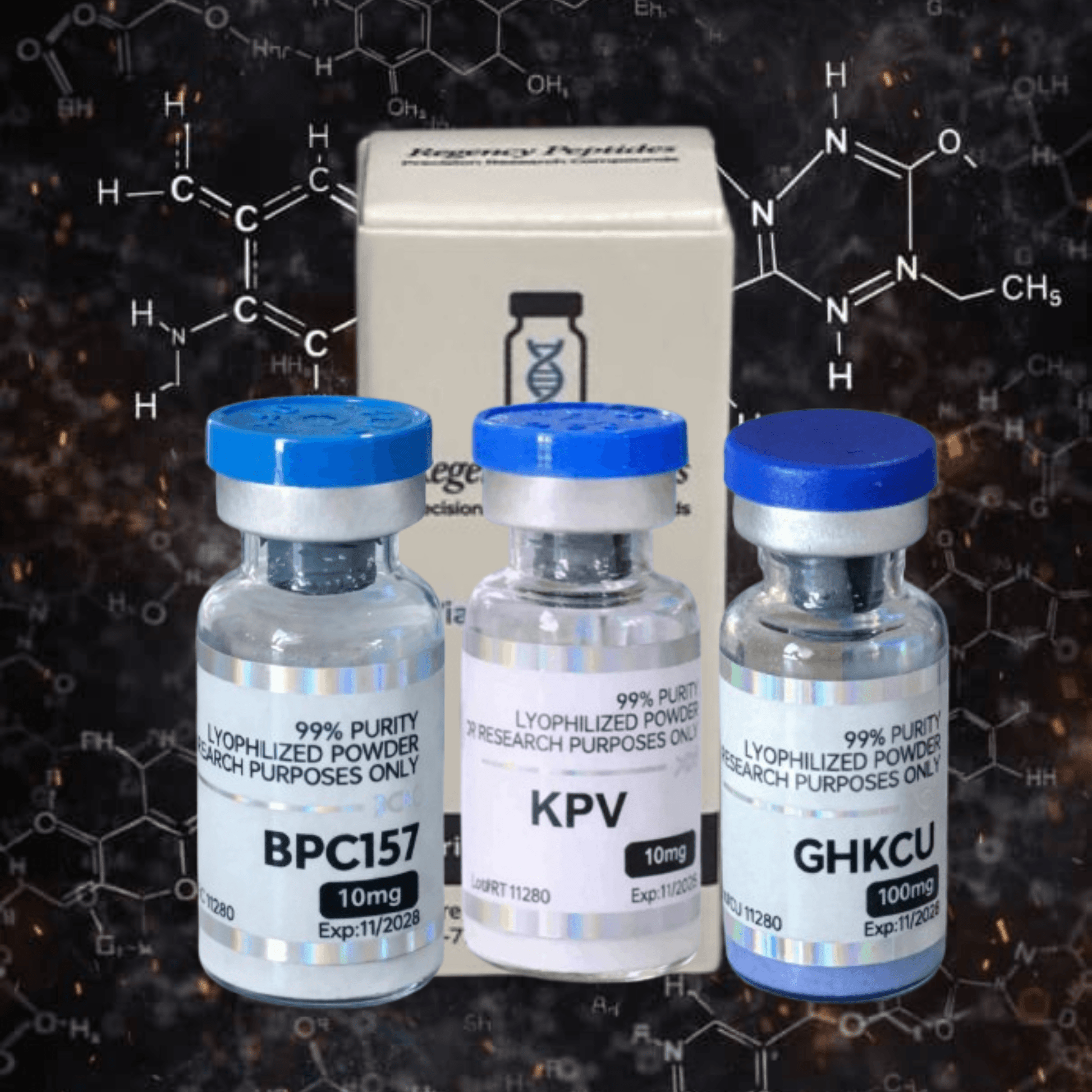 GHK-Cu + KPV + BPC-157 – Research Peptide Stack (Skin Renewal & Regeneration)